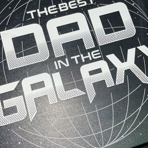 Semi circle shaped the best dad in the galaxy desk art Father’s Day office decor - Picture 8 of 10